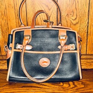 Classic Black and Tan Leather Dooney and Bourke Handbag